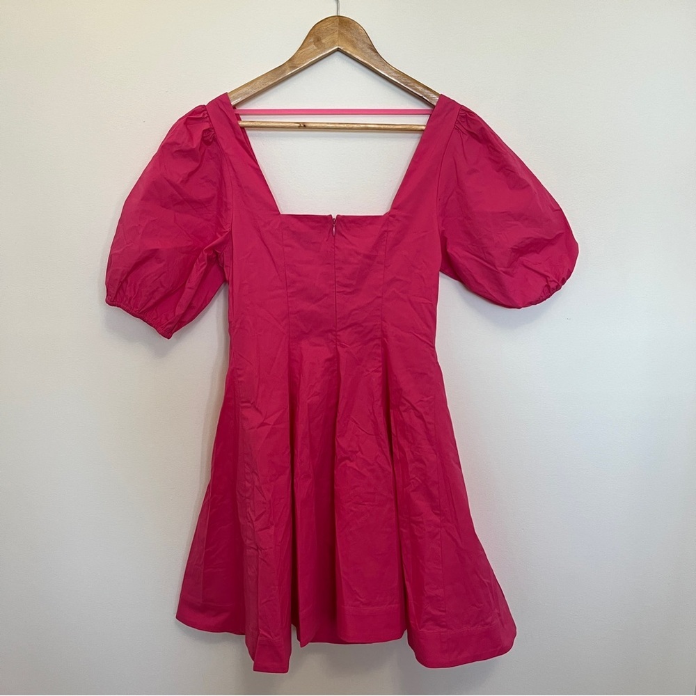Staud Laelia Poplin Dress in Hot Pink Size 6 NWOT - Picture 4 of 4